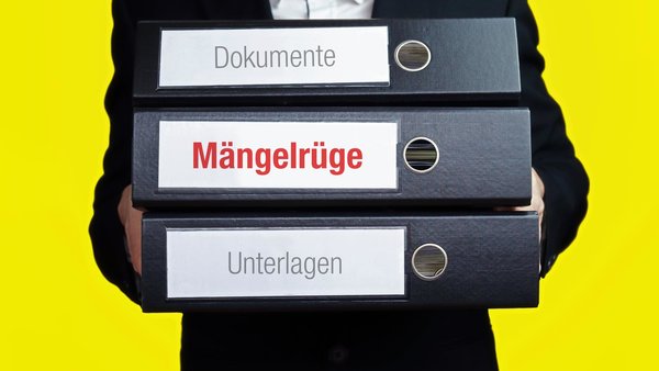 Eine Mängelrüge wurde erstellt.